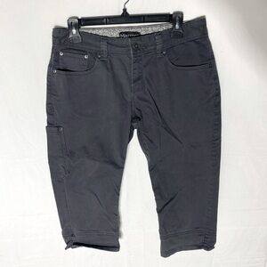 Marmot Dark Grey Mid Rise Long Shorts Capri Pants 8